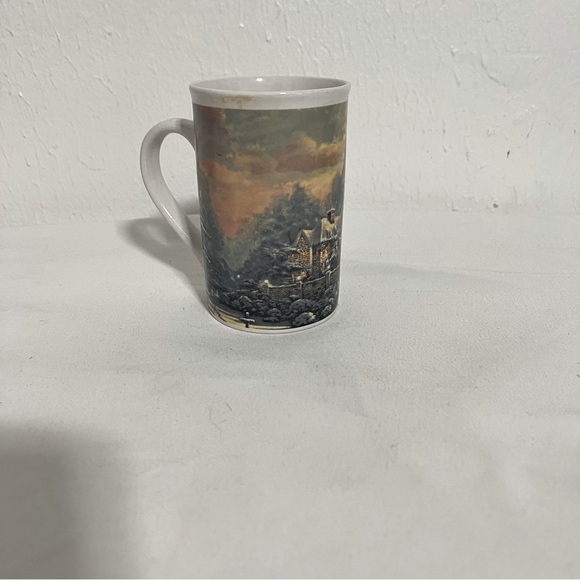 Thomas Kinkade “Holiday at Springs Gate”Scenery Coffee Mug 2008 Microwave Safe - Picture 2 of 5